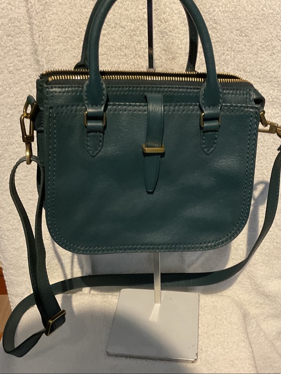 Fossil Handbags - G025. Fossil Teal Leather Top-Handle Crossbody Bag